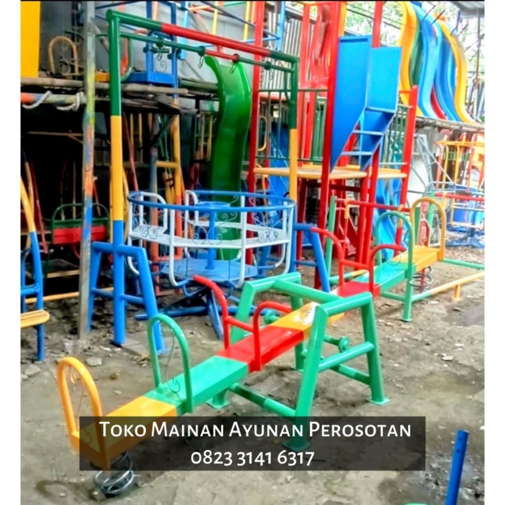 Jungkat - Jungkit - Jungkitan - Spring Rider - Playground Jungkat Jungkit - Playground Jungkitan - M