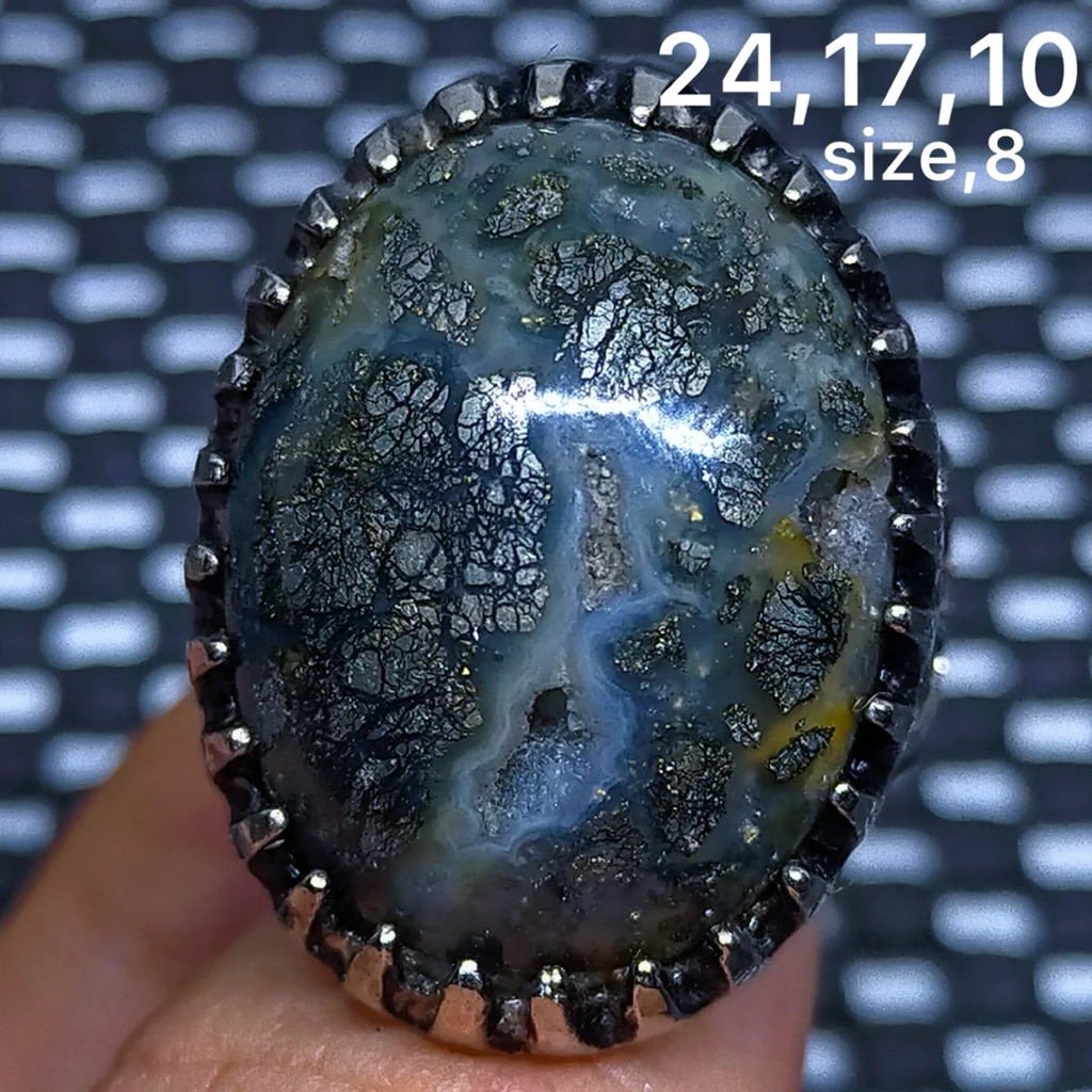 cincin batu akik asli marcasite badar perak antik top hq natural (asli alm)