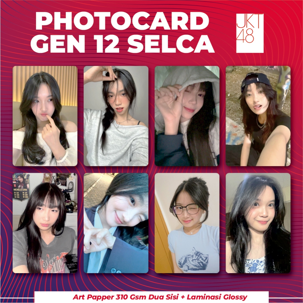 PHOTOCARD SELCA JKT48 GEN12 UNOFFICIAL FANMADE FRITZY NAYLA SHASA OLINE ARALIE LEVI TRISHA LILY NALA