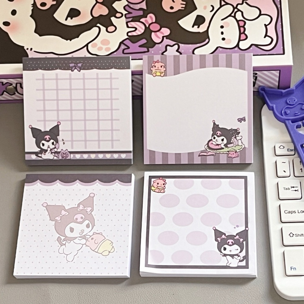 Sticky Notes Kuromi Square | Memo Notes Lucu | Catatan Tempel Planner | Sticky Notes Sanrio | Alat T