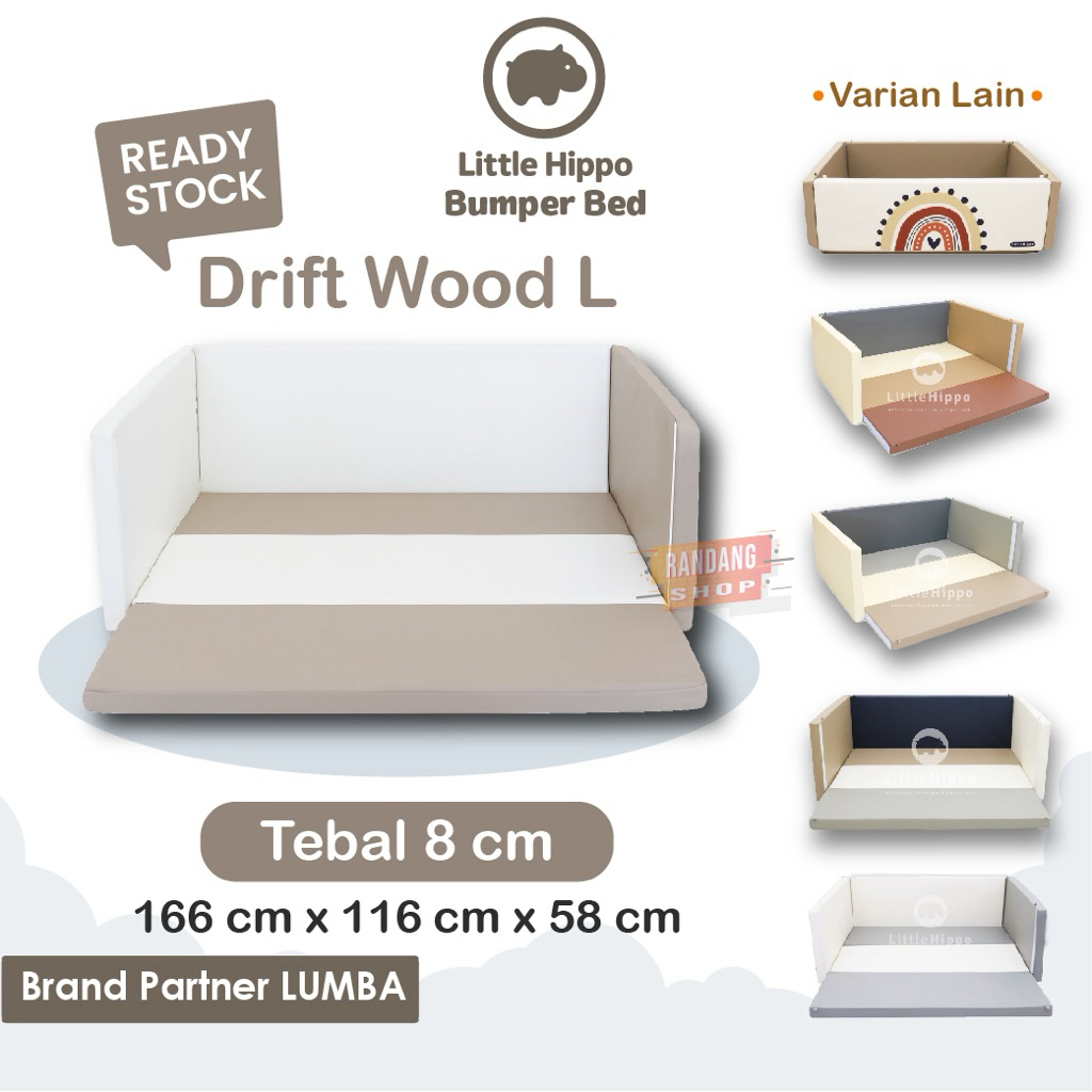 Little Hippo Bumper Bed Playmat Sister Brand Lumba | Bumpermat | Matras | Fence | Pagar | Box Bayi -