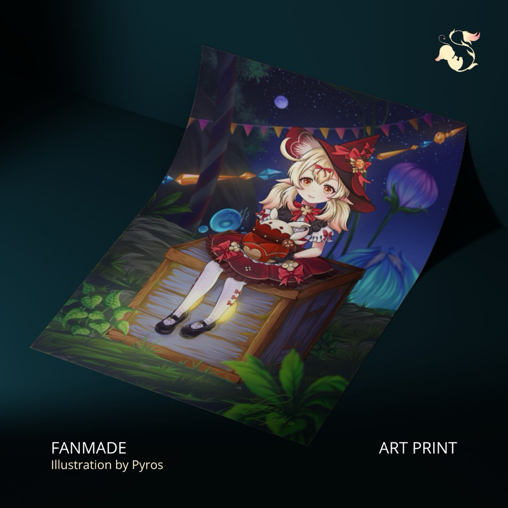 Klee Fanart Art Print A4 | Genshin Impact | Klee
