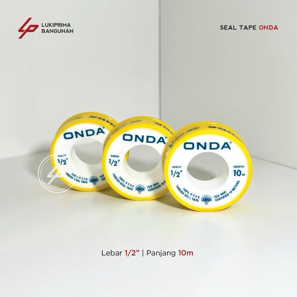 SEAL TAPE ONDA 10 METER - 1/2” | ISOLASI PIPA AIR DAN GAS | ISOLASI SERBAGUNA