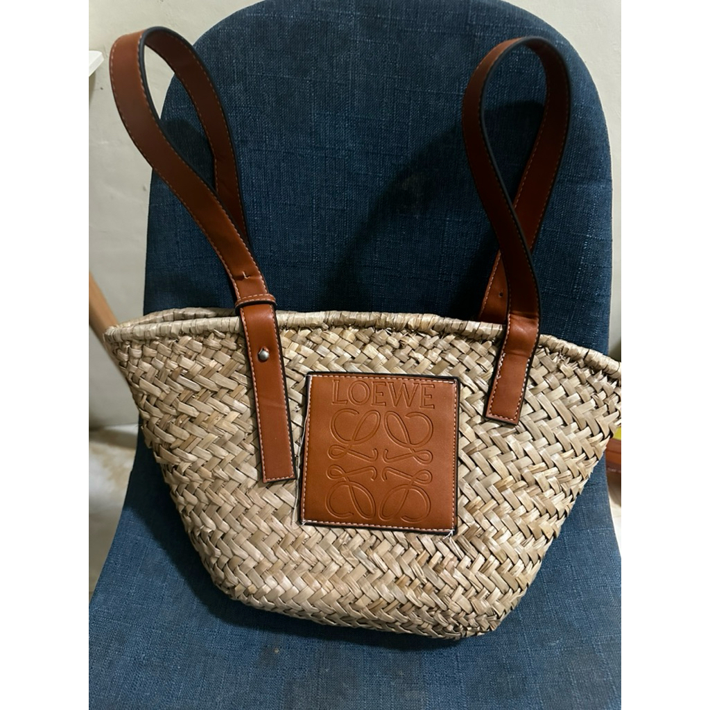 loewe rotan bag. preloved