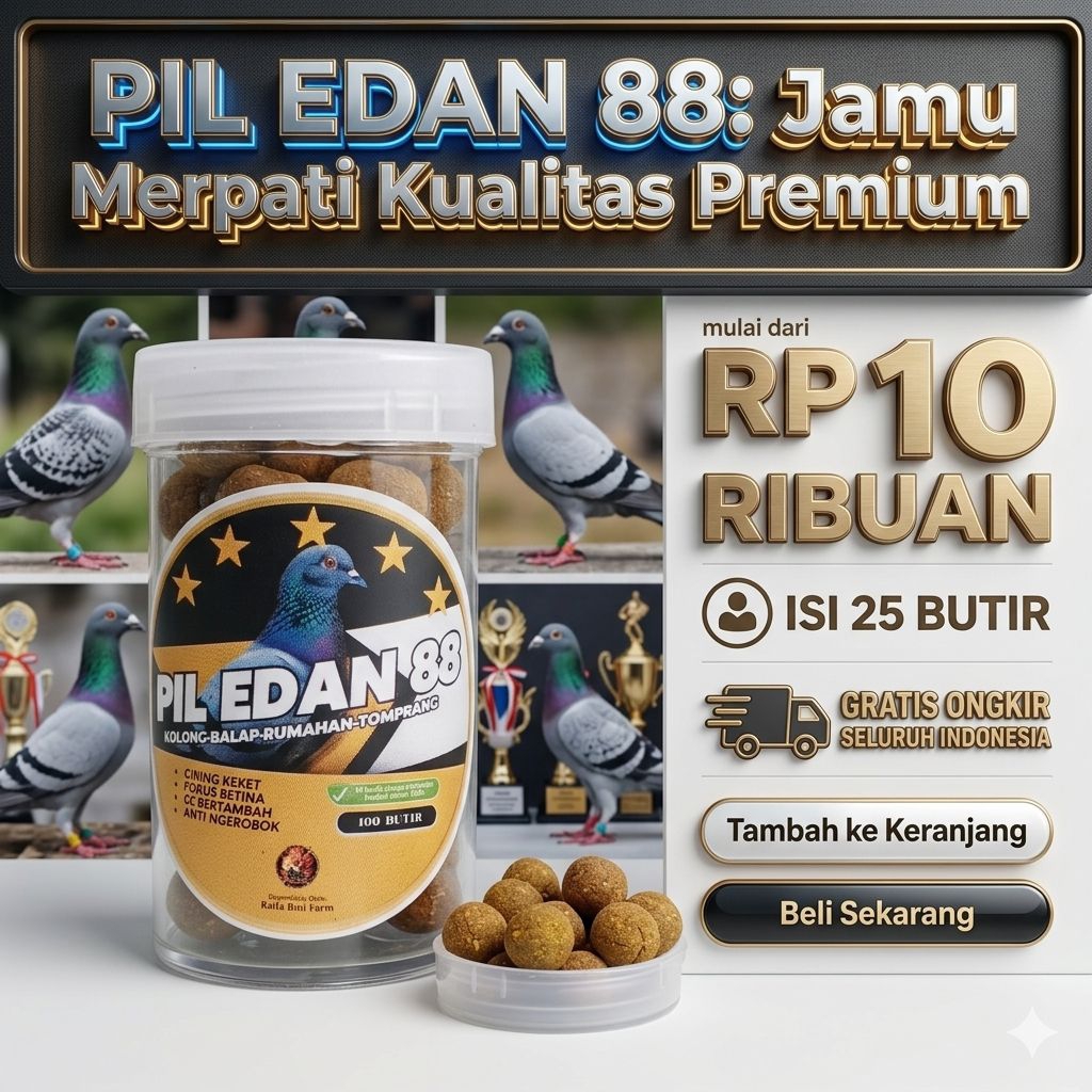 Jamu Merpati Pil Edan 88 Guring Keket Isi 25 Butir