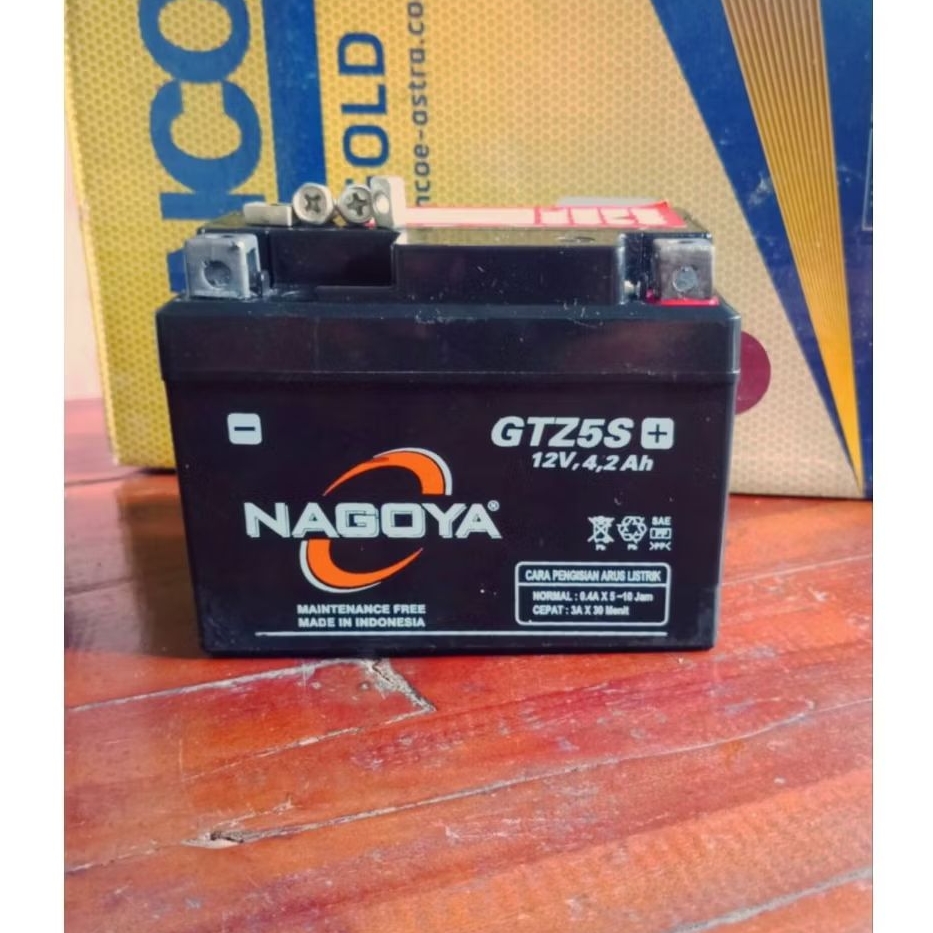 Jual Aki Motor NAGOYA GTZ5S Second ORI Aki beat,beat karbu,Scoopy,Supra injeksi