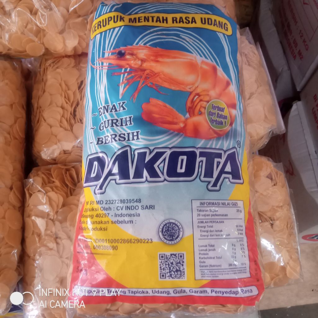 kerupuk mentah rasa udang 5kilo