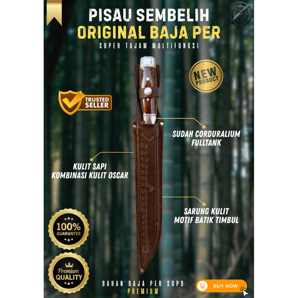 [BAJA PREMIUM] PISAU SEMBELIH ORIGINAL BAJA PER PISAU BAJA SUPER TAJAM Baja Per SUP9 Asli Original