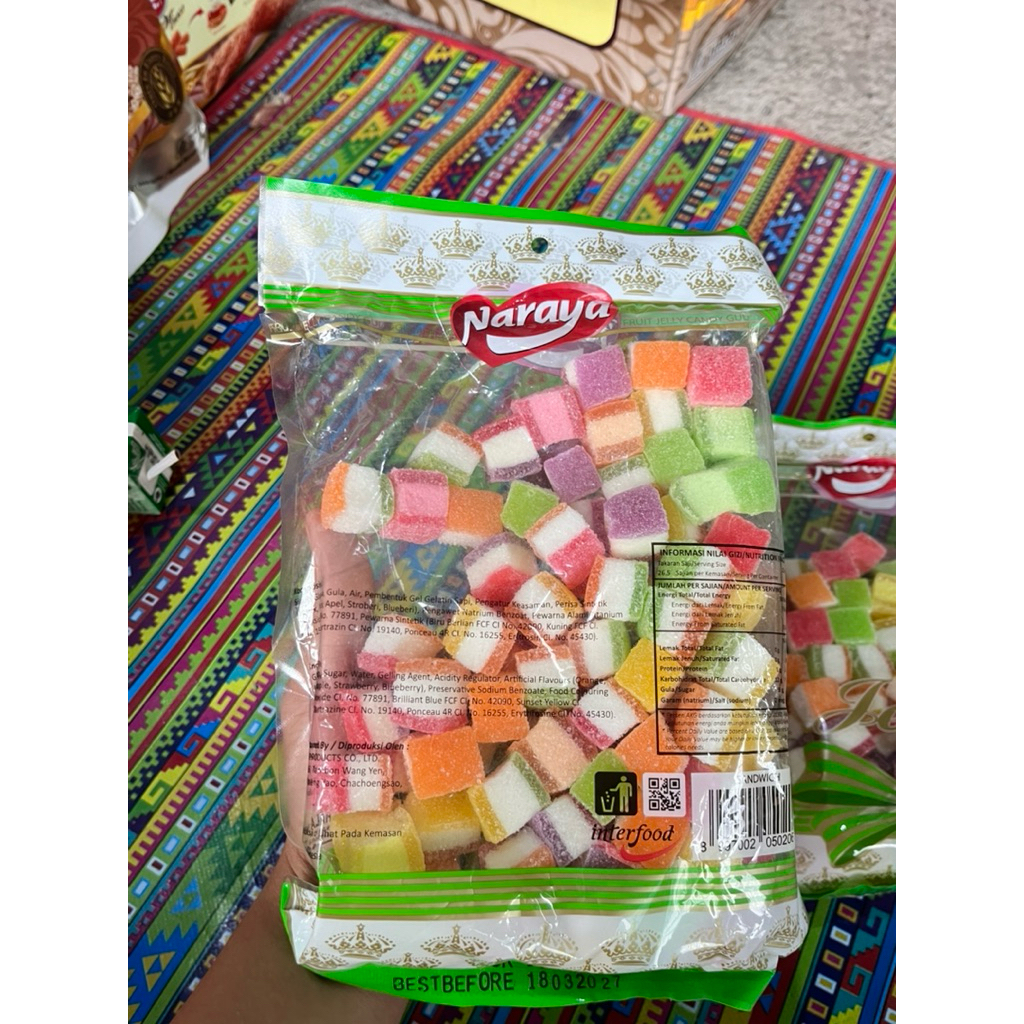 Permen jelly naraya (Marshmallow candy) Snack Aneka Rasa