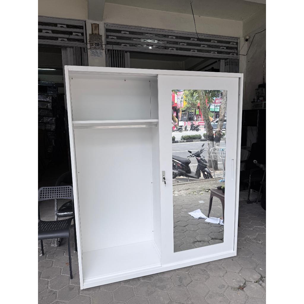 Lemari Baju Besi pintu sliding asencio Ew 65