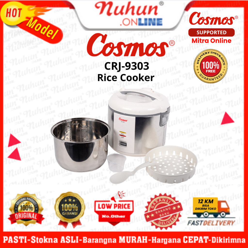 Cosmos Rice Cooker CRJ-9303 / 9303 CRJ Original Berkualitas