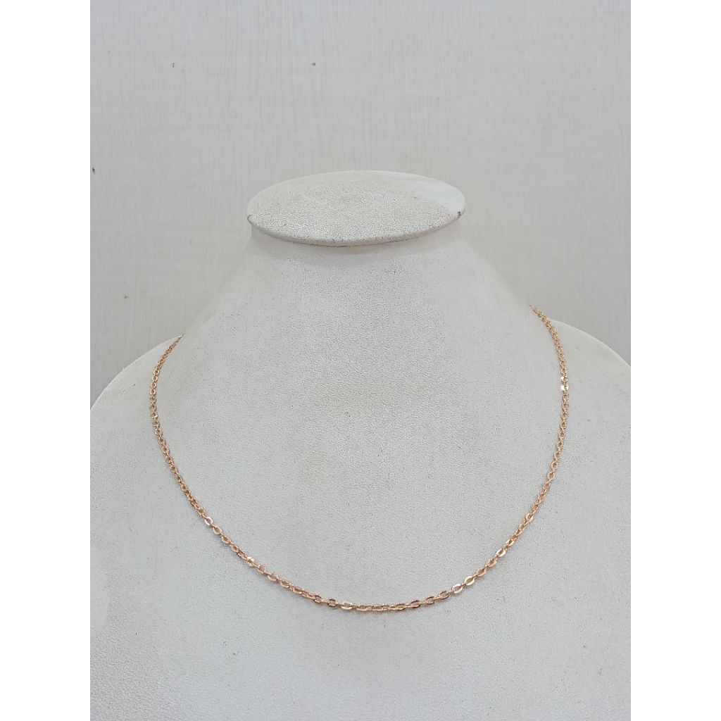 kalung emas 37,5% kadar muda variasi polos