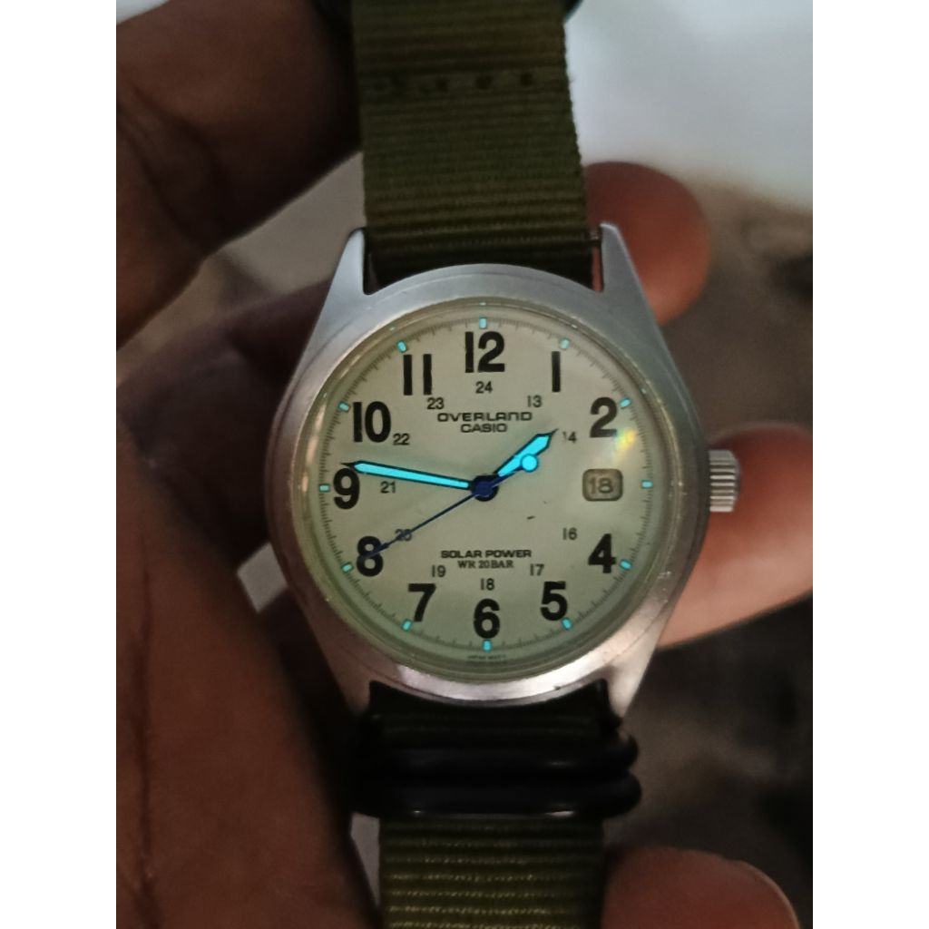 ja845 Jam tangan CASIO OVERLAND OV-100 Solar power