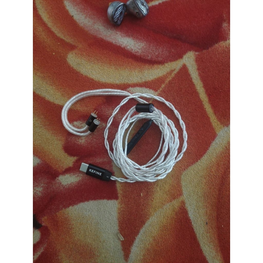 kabel iem kefine klean type c with mic copotan