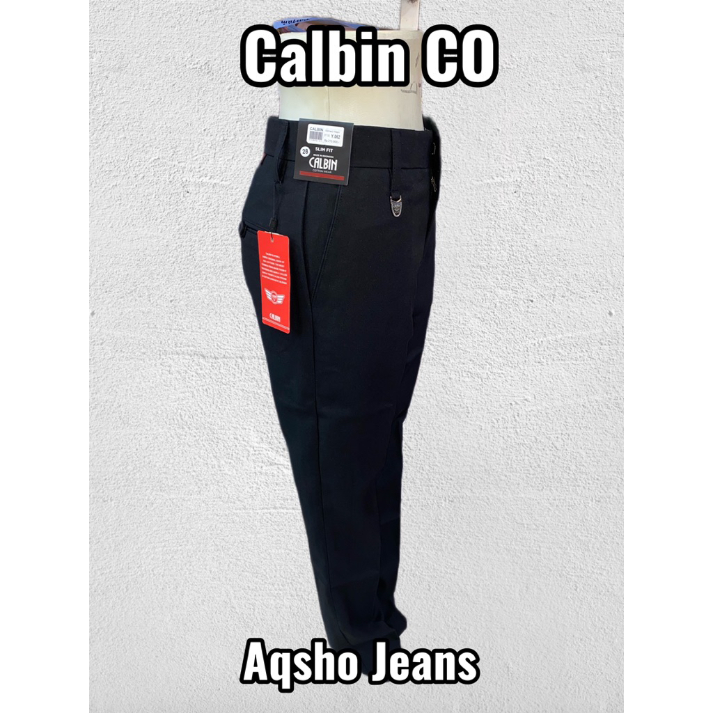 Celana Dasar Calbin Hitam || Celana Dasar Panjang || Celana Panjang Pria