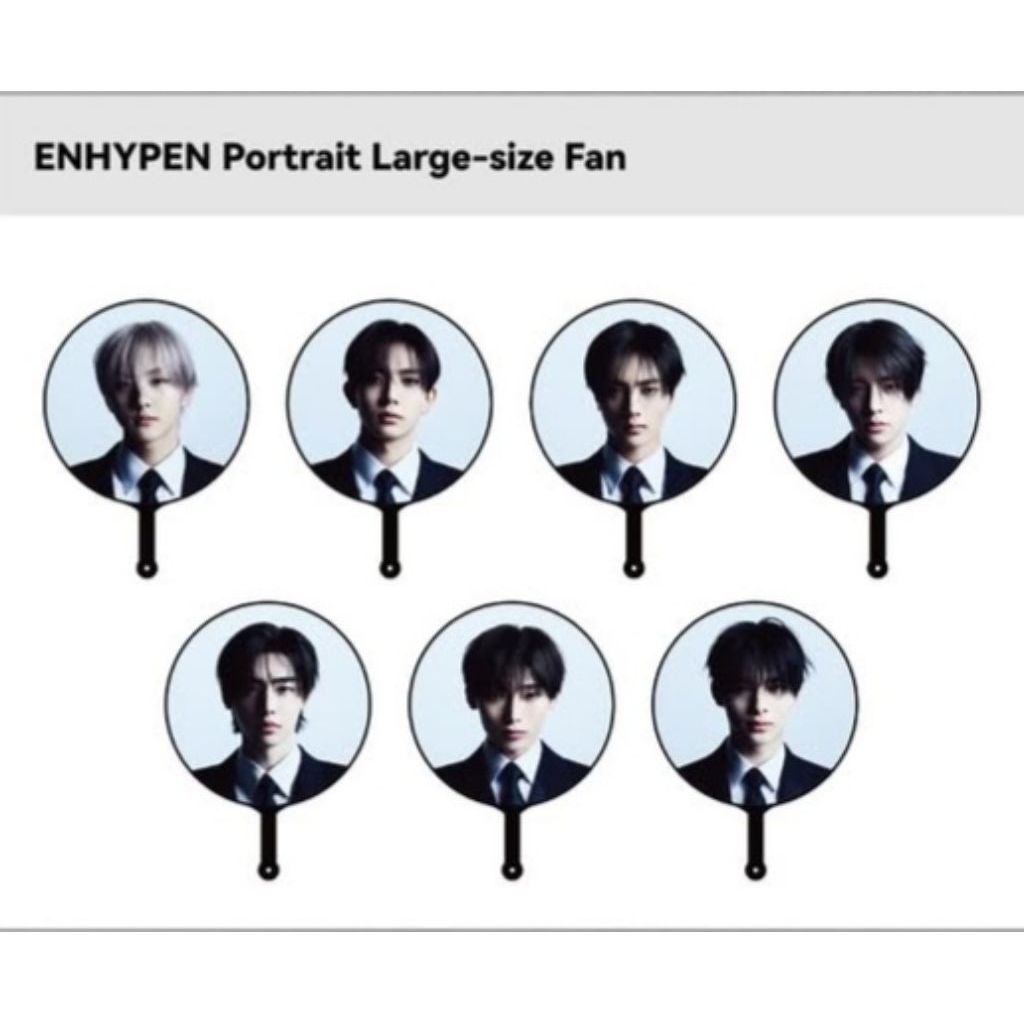 Jastip ENHYPEN X MINISO (ENHYPEN potrait Large-size fan)