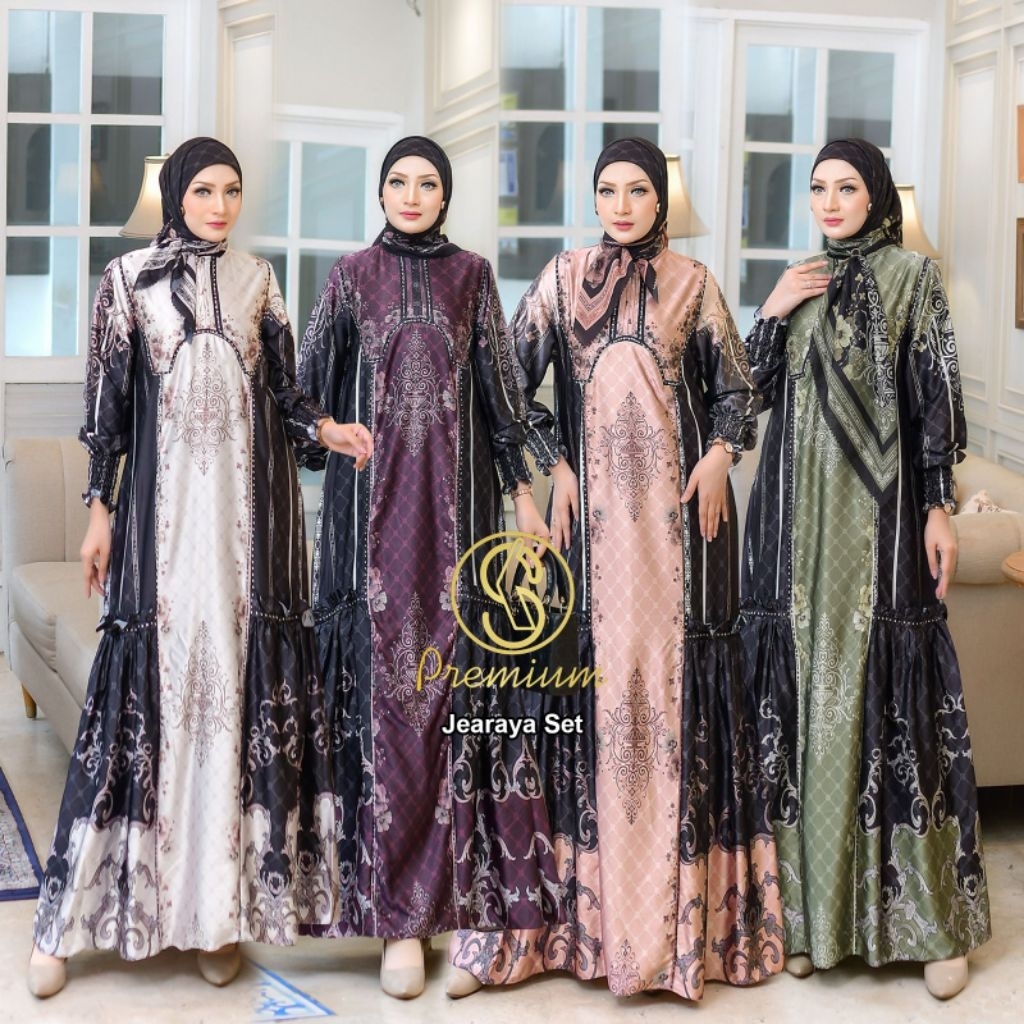 Gamis Set Scraft Jeraya Set By Soekha Premium || Gamis Syari Mewah Terbaru || Gamis Syari Kekinian