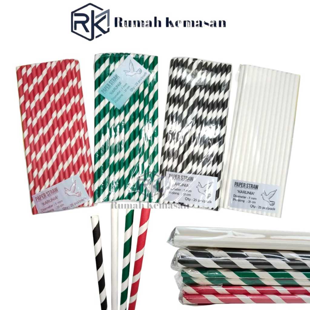 Paperstraw | Sedotan Kertas Warna Warni | Sedotan Kertas Murah |