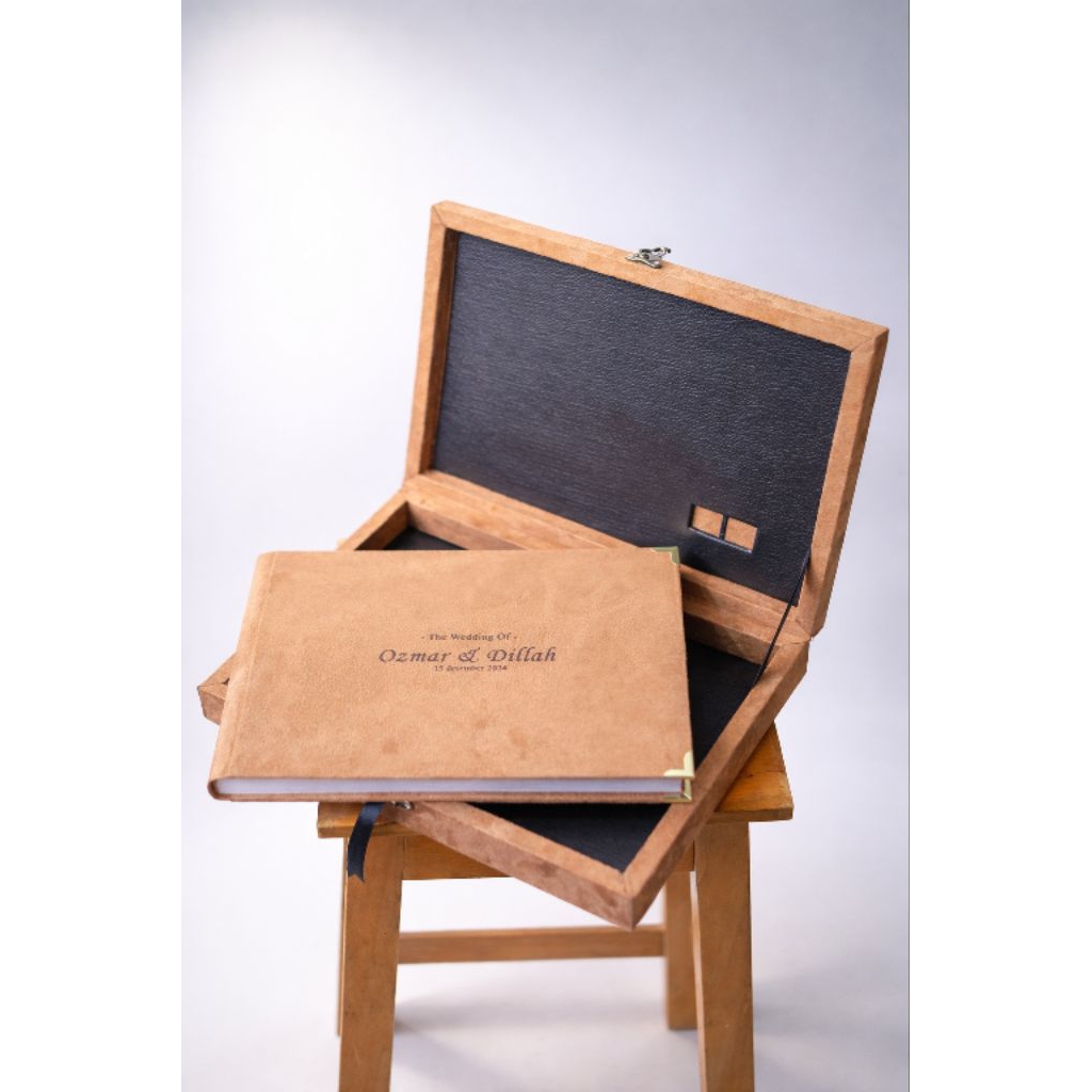 Kolase Suede box, dan album foto, kolase album