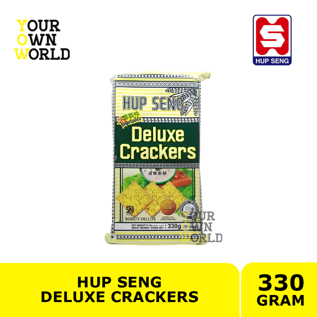 HUP SENG Deluxe Crackers Biskuit 330gr | Biskuit HUPSENG Vegetable 330 gram