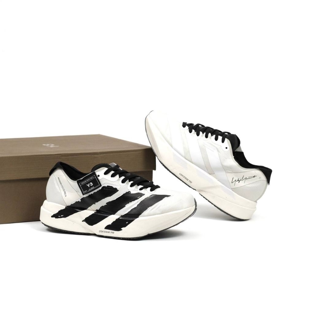 Sepatu Running Adizero Adios Pro 4 Y-3 Beige/Orbit Grey