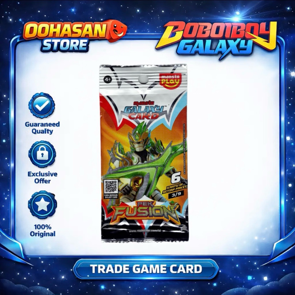 Monsta Galaxy Card Boboiboy Pek Fusion 3/9