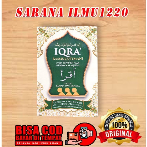 Iqra Utsmani REMAJA DAN DEWASA HVS  | IQRO RASMUL UTSMANI Cara Cepat Belajar AL Qur'an
