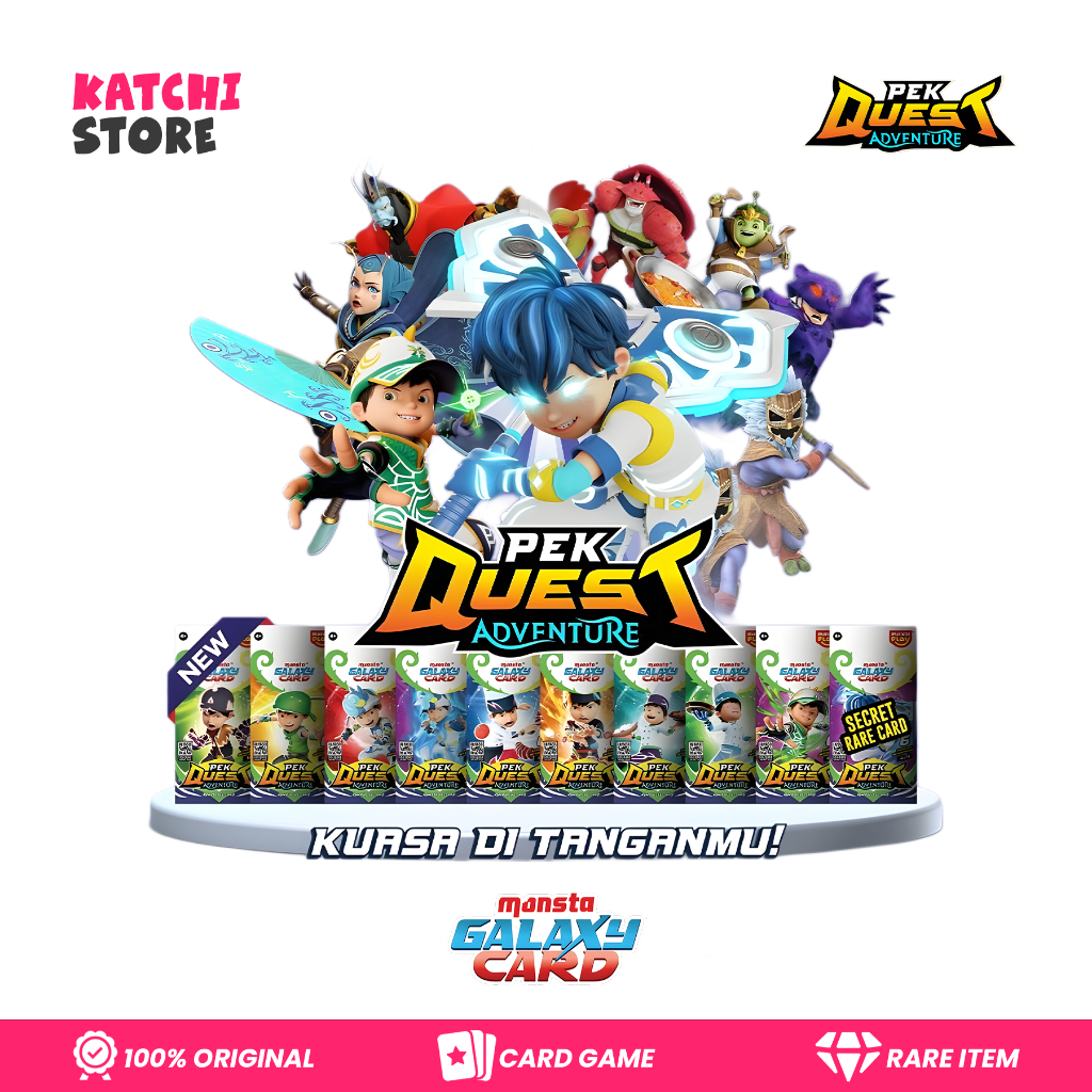 (RARE ITEM) Pek Quest Adventure Boboiboy Monsta Galaxy Card