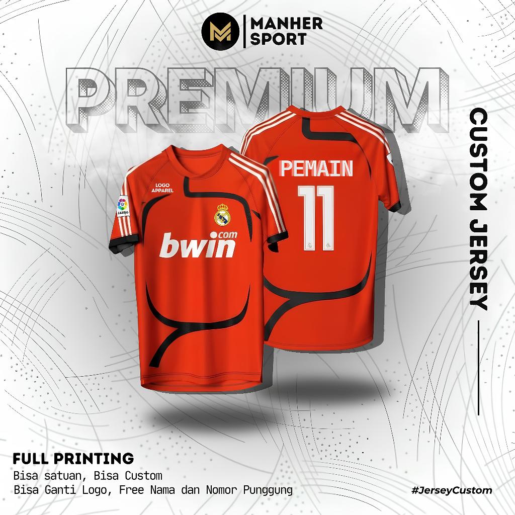 JERSEY KIPER REAL MADRID 2007 2008 ORANGE FULL PRINTING PREMIUM