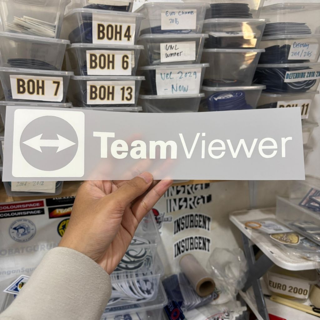 Patch Badge TeamViewer Putih Print Hk