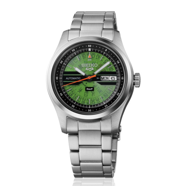 [LIMITED EDITION] Seiko 5 Sports x HUFF SRPM09K1 Automatic Green Dial Stainless Steel Strap | Seiko 
