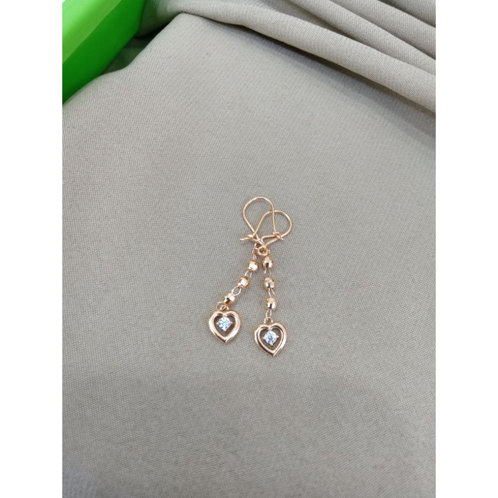 anting emas 37,5% kadar muda variasi bulat