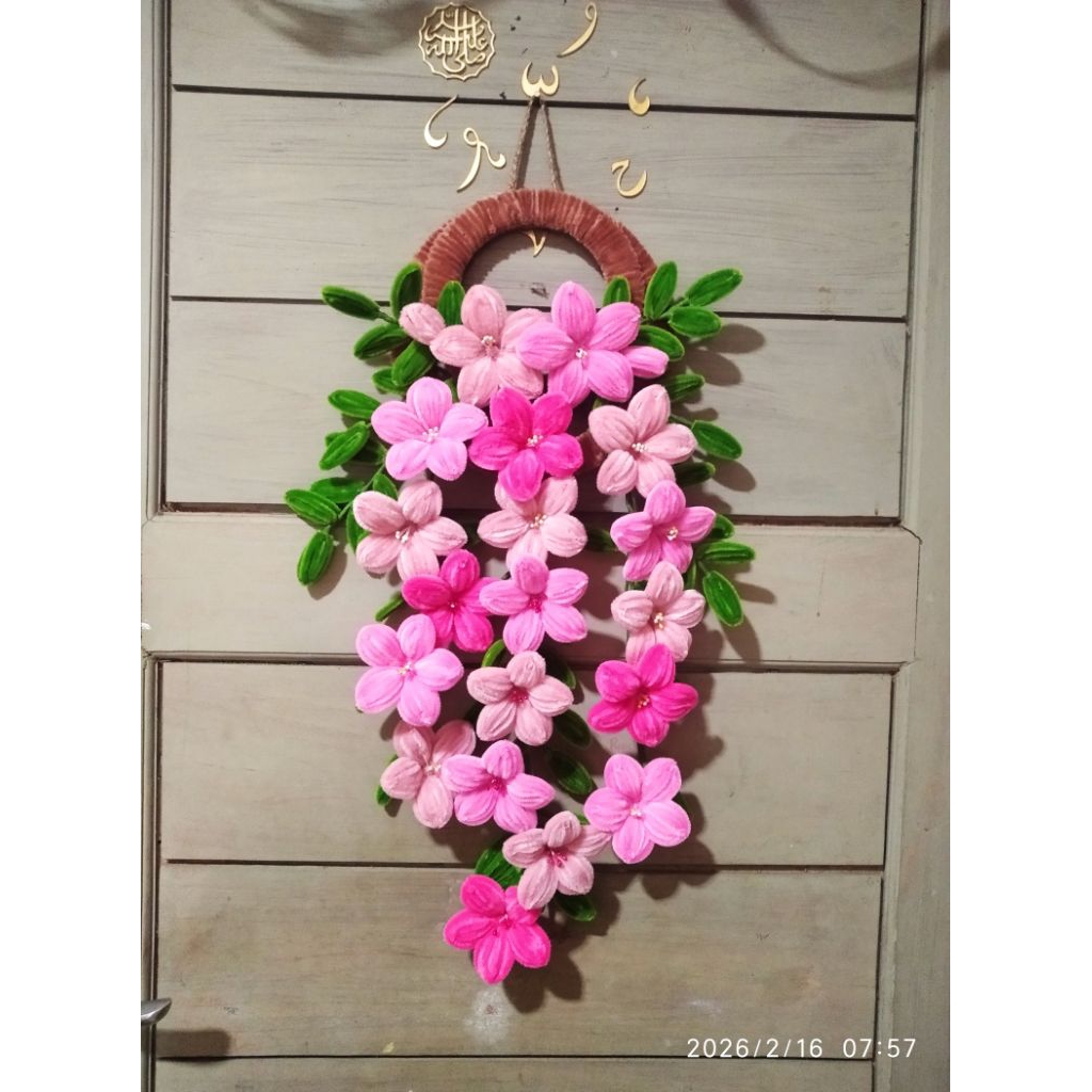 bunga hias/bunga kawat bulu/bunga gantung kawat bulu