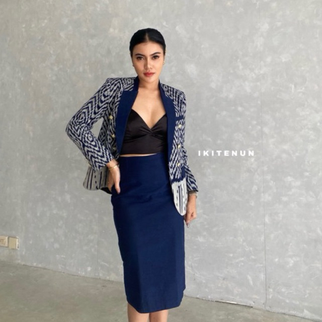 SKYLINEF - Blazer Batik Wanita Premium S-XXL