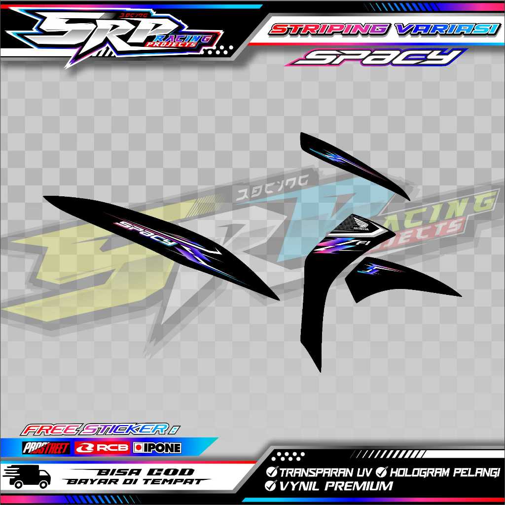 STRIPING VARIASI HONDA SPACY / STICKER LIST MOTOR HONDA SPACY