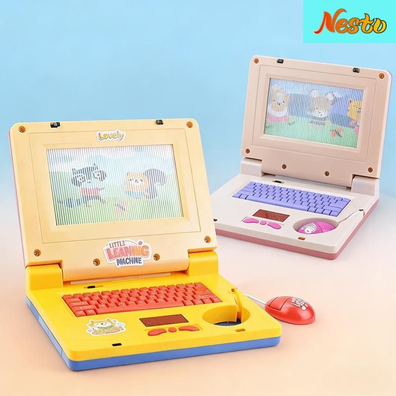 Nesto Mesin Belajar Teka-teki Bayi Kartun Laptop Palsu dengan Simulasi Mouse Musik Cahaya Mainan Pen