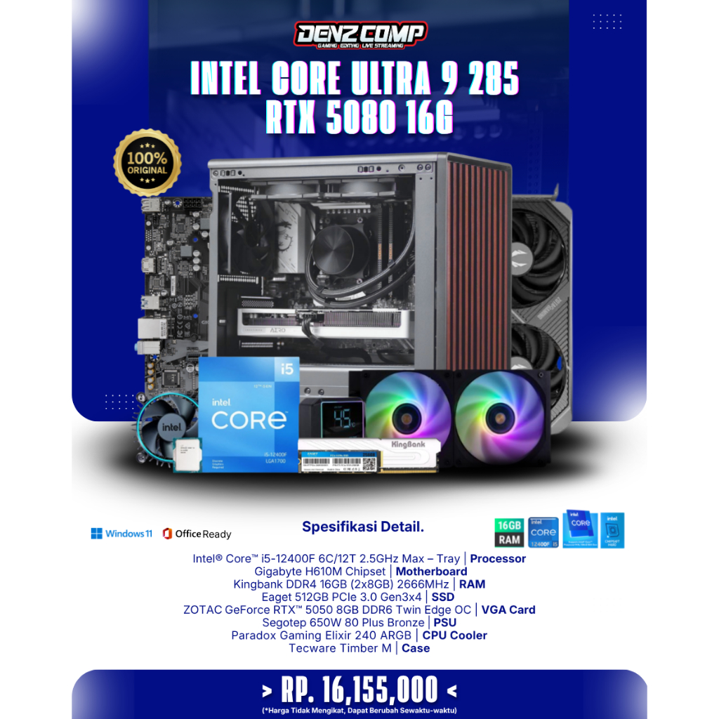 PC GAMING INTEL CORE I5-12400F | RTX 5050 8GB | NVMe 512GB | DDR4 16GB | AIO 240 ARGB - PC GAMING CU