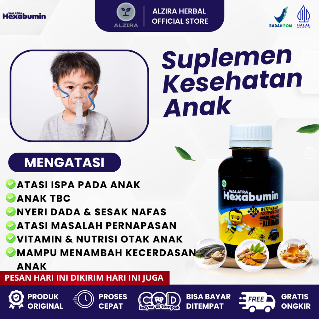 Madu Anak Untuk Atasi ISPA Pada Anak, Anak TBC, Nyeri Dada & Sesak Nafas – Walatra Hexabumin  Madu A