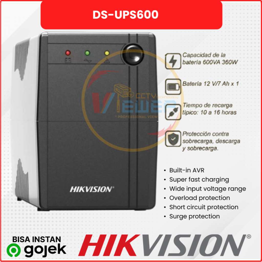 DS-UPS600 Hikvision 600V 360W Uninterruptible Power Supply UPS CCTV