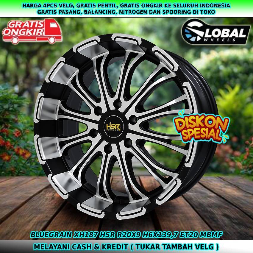 Velg R20 untuk mobil Everest|Colorado|Pregio| Pajero|  Fortuner| Strada| dll velg hsr BLUEGRAIN R20
