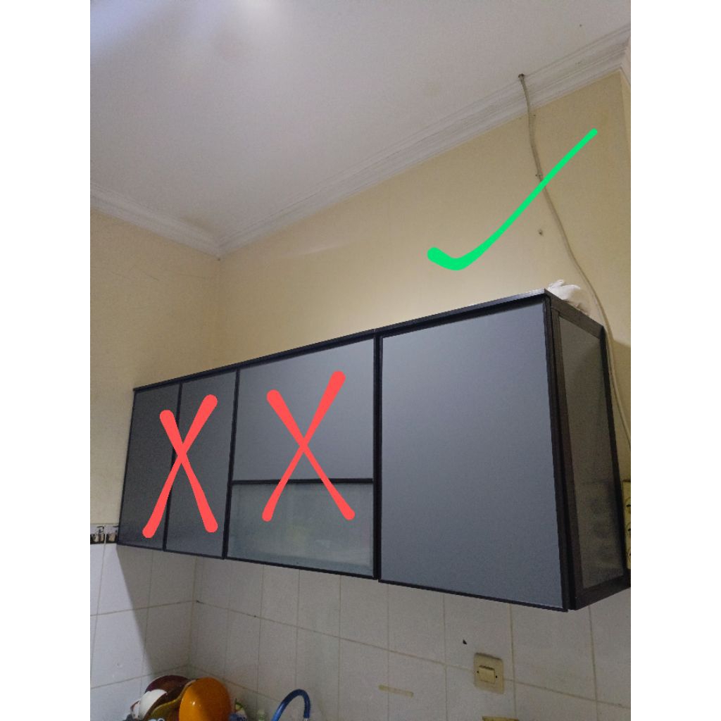 KITCHEN SET ALUMINIUM GANTUNG BAGIAN 1 PINTU