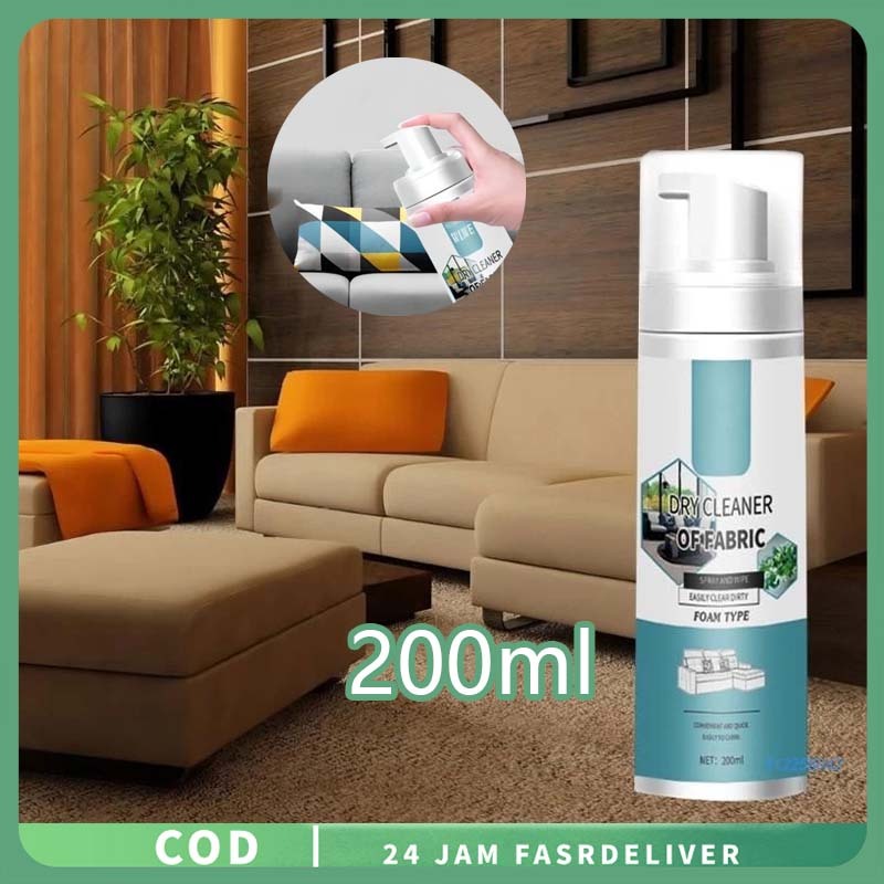 200ml Pembersih Busa Sofa Kain Penghilangan Noda Fabric Cleaner Tidak Memerlukan Air Cairan Pembersi