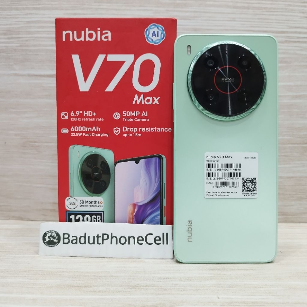 ZTE NUBIA V70 MAX 6/128GB Hp Bekas Second Fullset