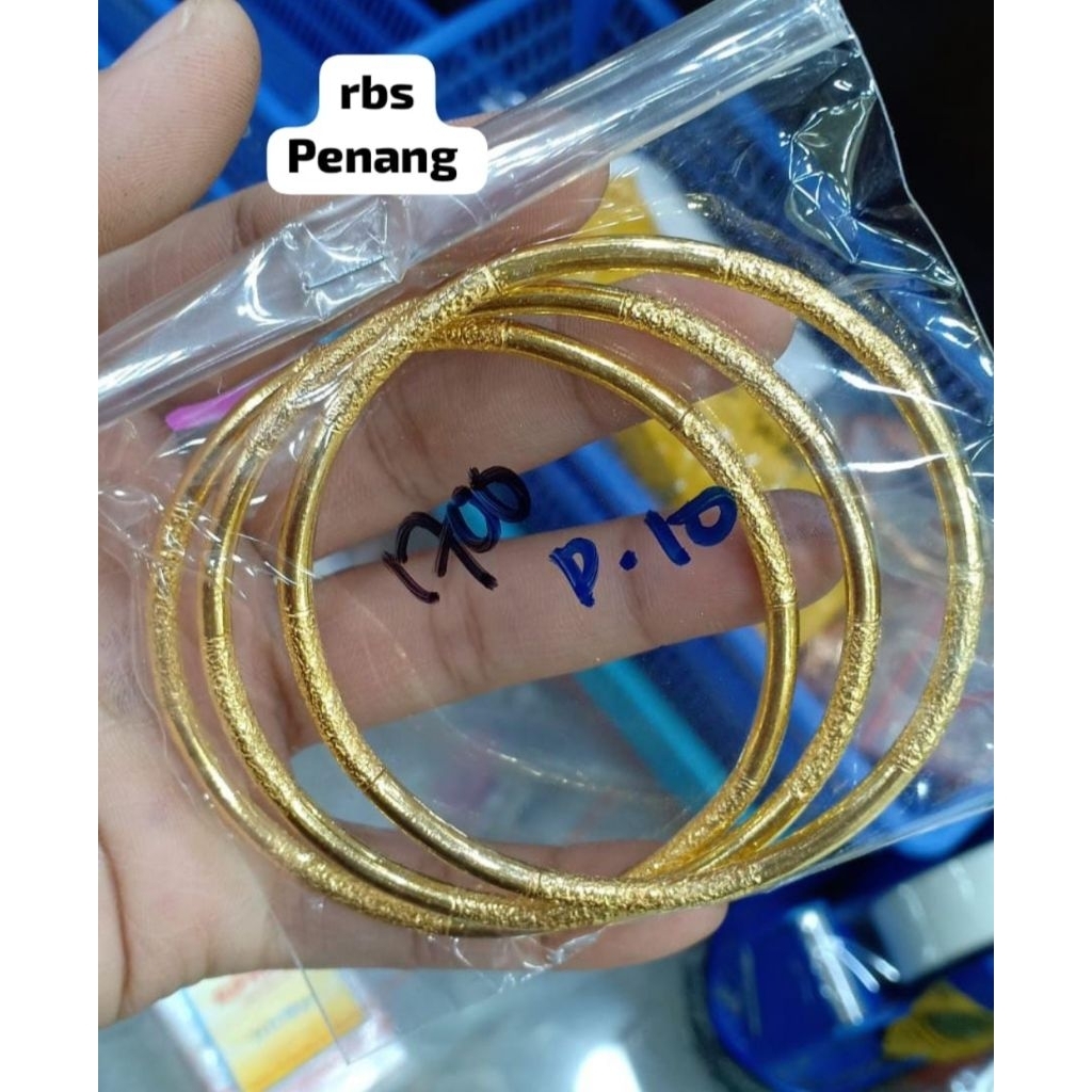 Gelang keroncong lapis emas ,harga perbiji,per tiga biji,besar,sedang,tipis