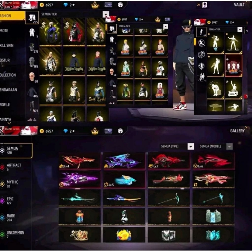 jual cod akun free fire,ff Murmer SG on max on terbaru