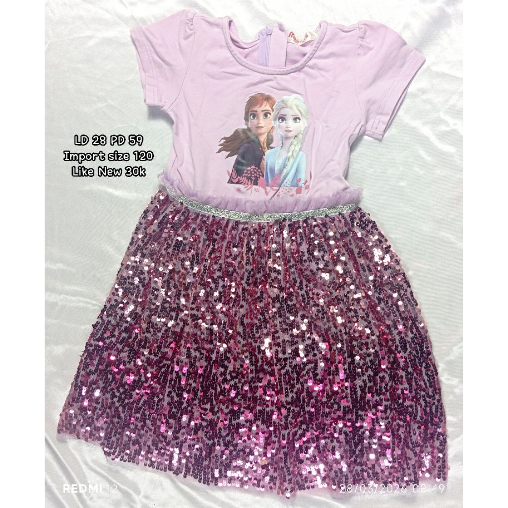 Preloved Dress Anak Perempuan Elsa Ana Frozen