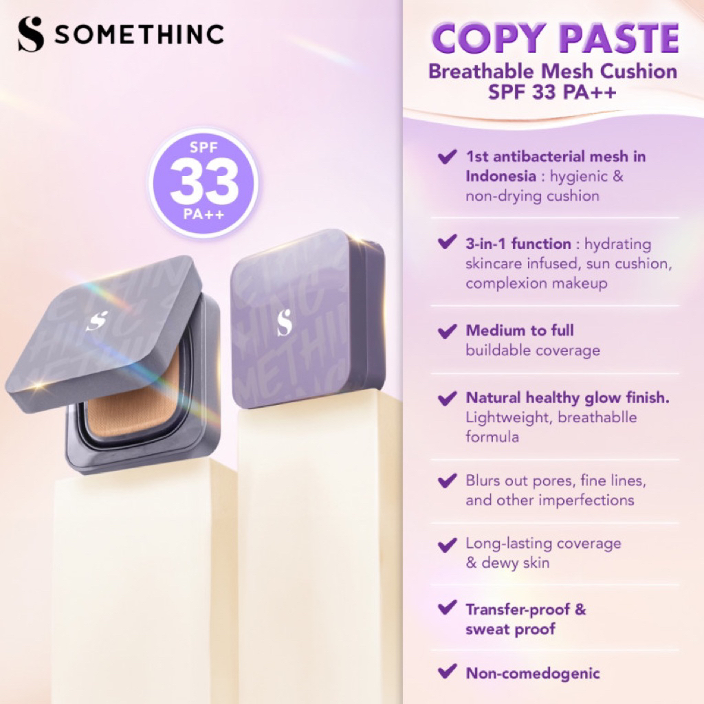 Somethinc Copy Paste Breathable Cushion SPF 33 PA+++ || Bedak Cair || Cushion