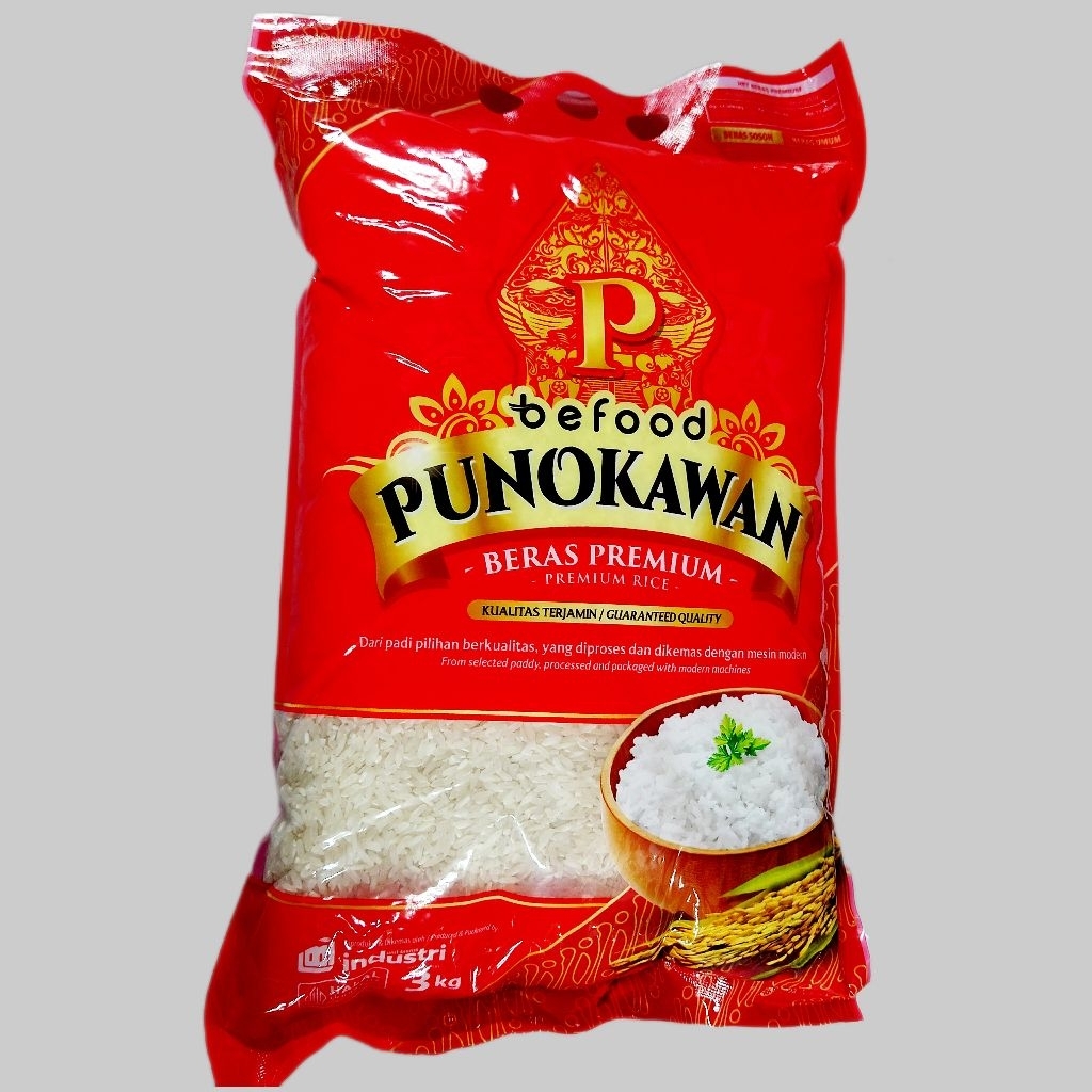 Beras Premium Befood Punokawan 3kg dan 5kg - Putih & Pulen