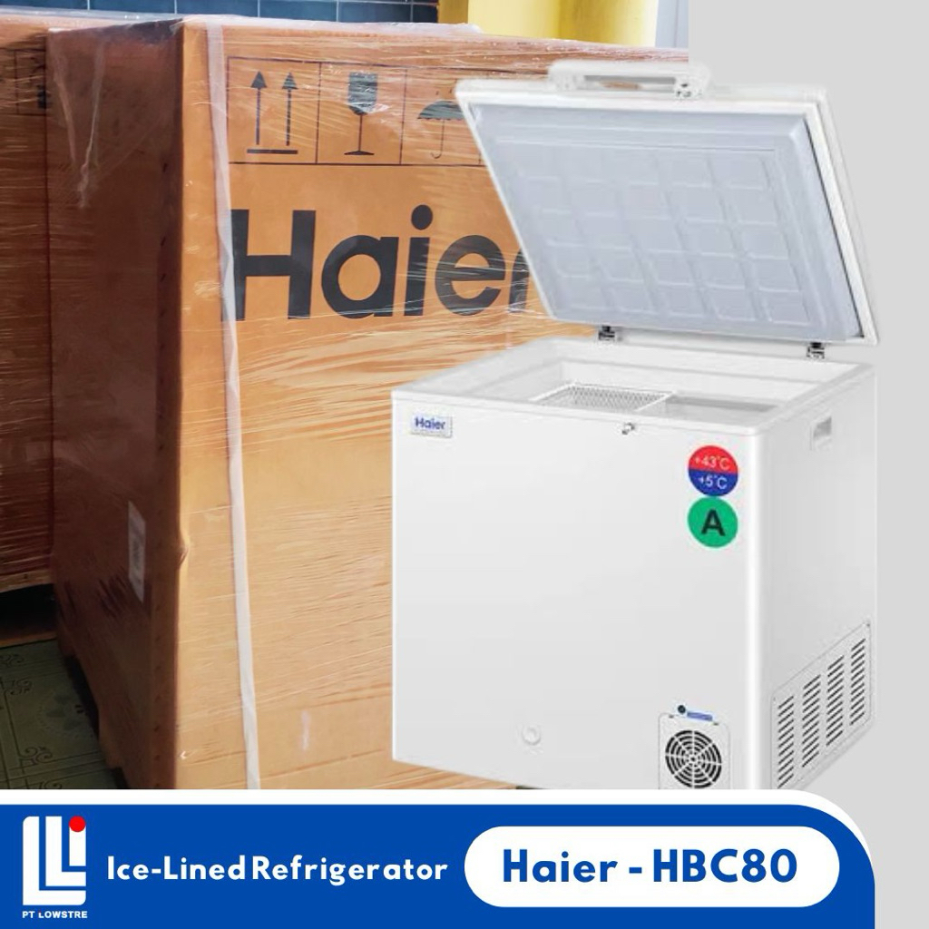 Ice Lined Refrigerator vaccine / ILR / kulkas vaksin , chiller , coldchain- Haier HBC80 - WHO Approv