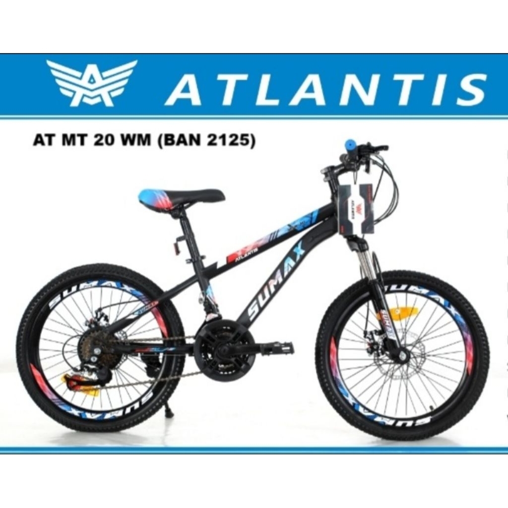 Sepeda Anak Laki Laki Gunung MTB 20 ATLANTIS SUMAX DISC BRAKE